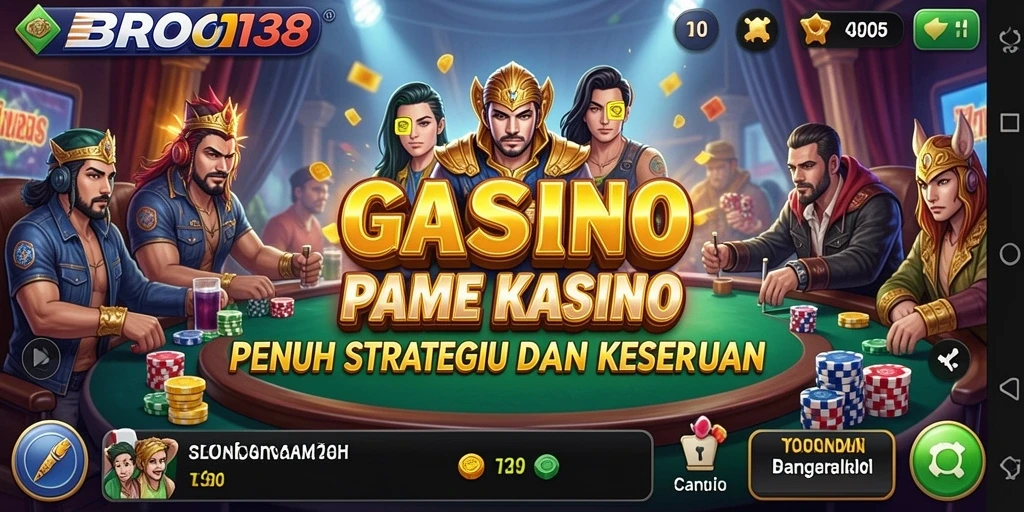 Tampilan menarik dari permainan Kasino di BRO138 dengan fitur inovatif.