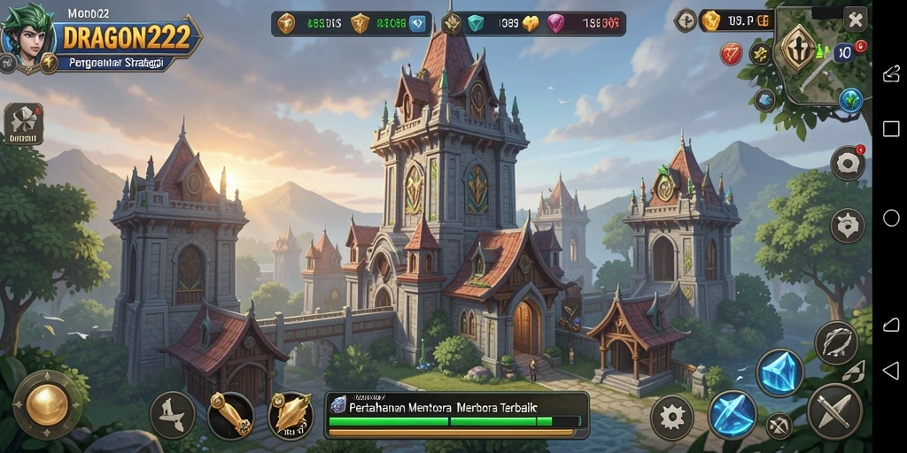 Tampilan seru gameplay Tower Defense di DRAGON222.