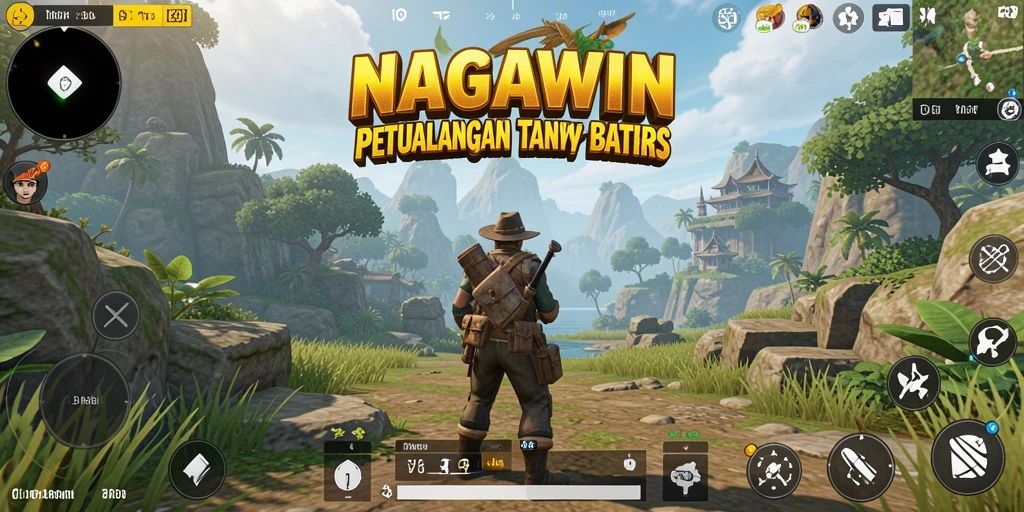 Tampilan gameplay NAGAWIN yang menggugah selera di dunia terbuka.