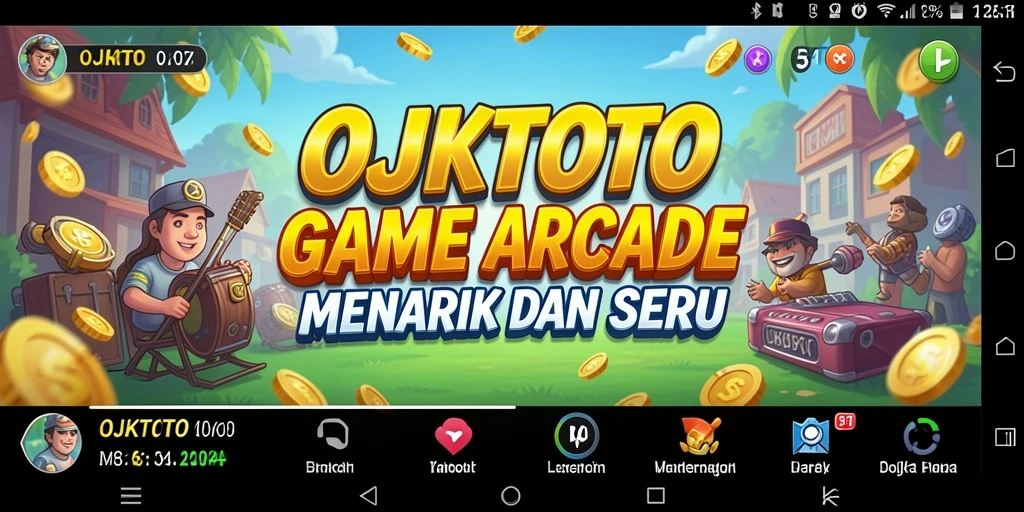 Screenshot OJKTOTO menampilkan aksi seru dalam gameplay arcade.