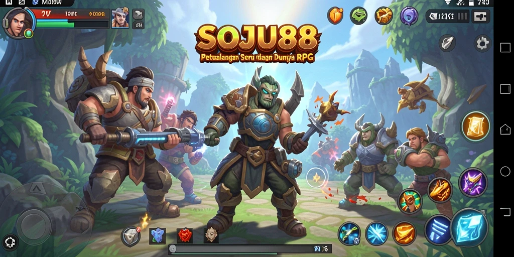 Tampilan menarik dari gameplay RPG SOJU88 yang memikat.